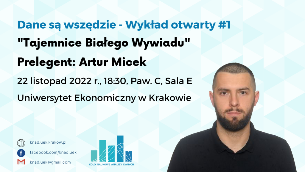 Wykład otwarty „Tajemnice Białego Wykładu” – Artur Micek