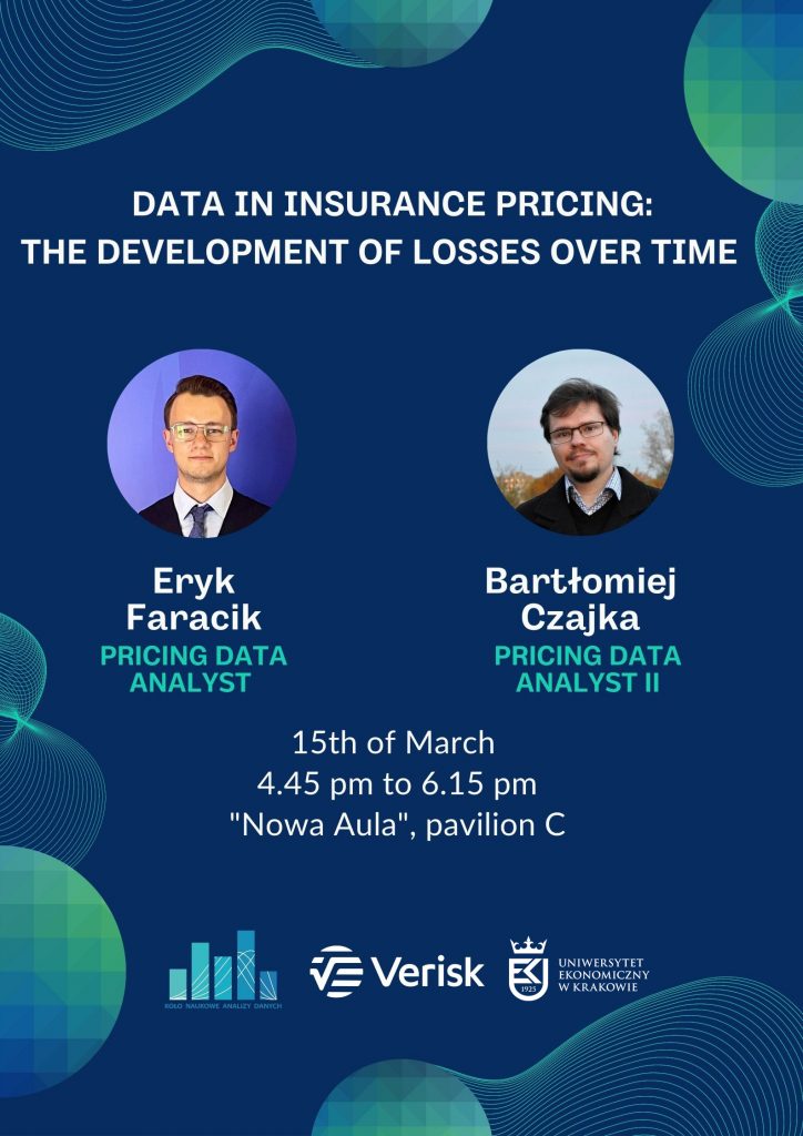 Open Lecture – Wykład Otwarty – „Data In Insurance Pricing: The Debelopment Of Losses Over Time”