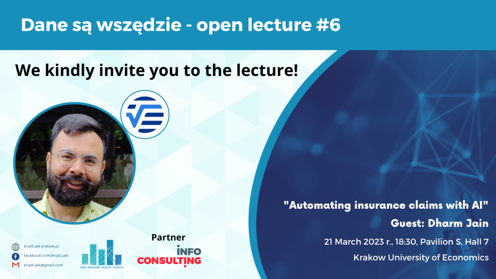 Open Lecture – Wykład Otwarty #6: „Automating insurance claims with AI”